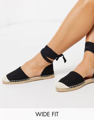 wide fit flat espadrilles