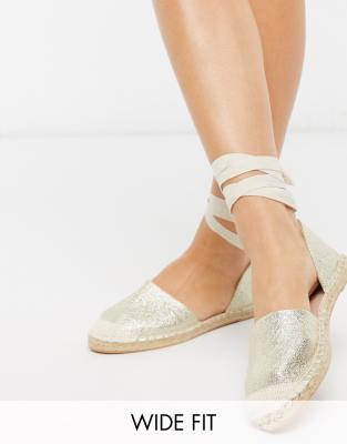wide fit flat espadrilles