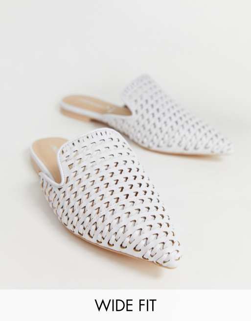 wide fit mules flat
