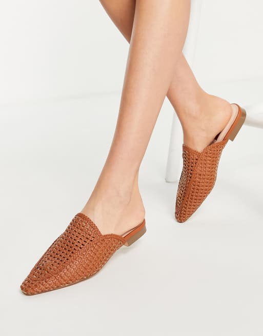 Woven cheap mules shoes