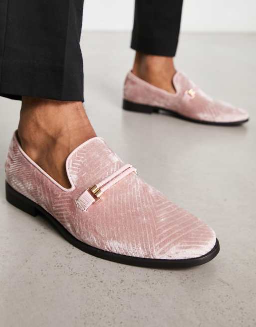 Asos velvet loafers online