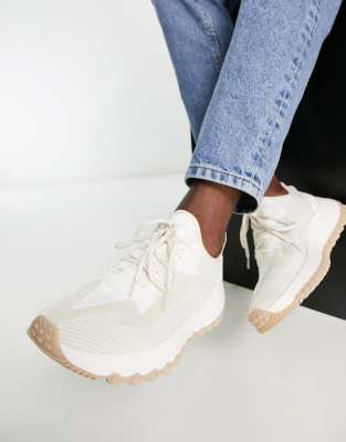 ecru chunky trainers