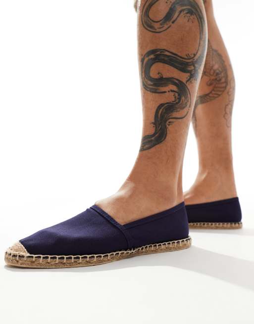 London Rebel X - Instap-espadrilles in marineblauw