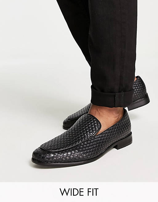  London Rebel X - Loafers van imitatieleer met brede pasvorm in zwart