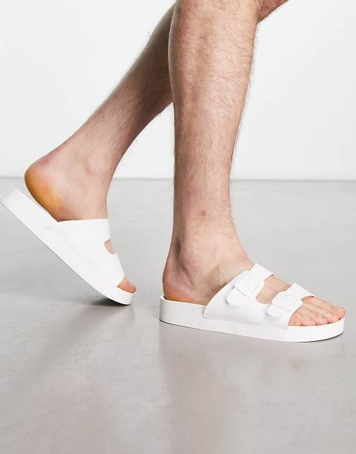London Rebel X - Sandales souples à boucle - Blanc