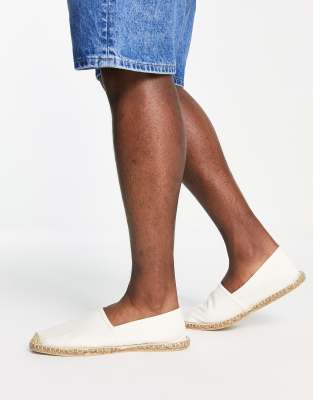 white slip on espadrilles