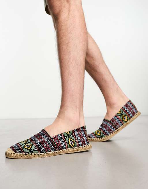 London Rebel X slip-on espadrilles in patterned print