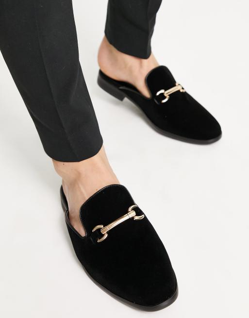 Black best sale velvet mules