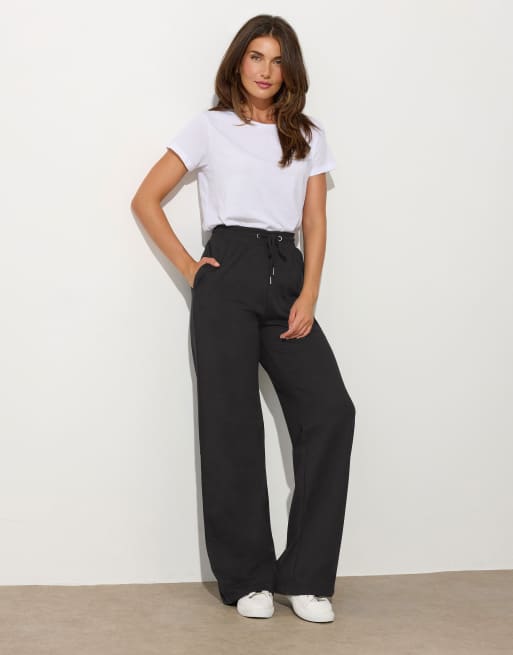 Long Tall Sally 2 pack wide leg joggers in black, 2 of 4