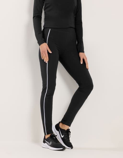 Long Tall Sally Active piped leggings in black, 2 of 4