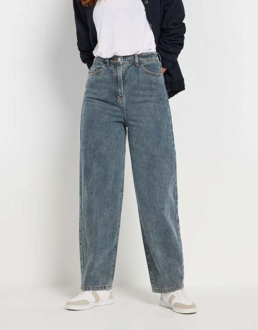 Long Tall Sally Barrel leg jeans in blue, 2 of 4