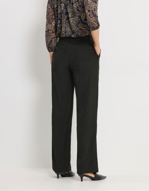 Long Tall Sally Belted wide leg trousers in black, 3 of 4