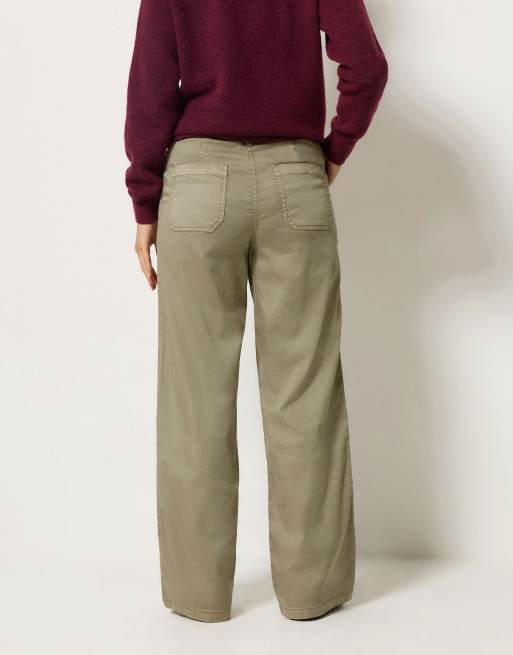 Long Tall Sally Cargo wide leg trousers in brown, 3 of 4