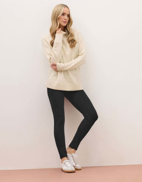 Long Tall Sally Cotton stretch leggings in black - view 1