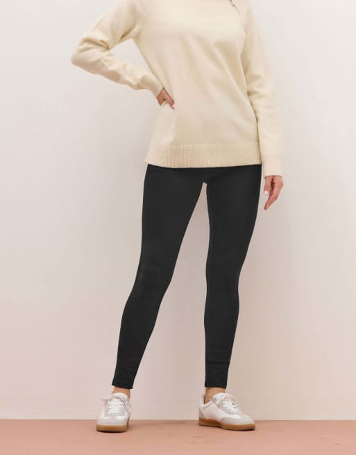 Long Tall Sally Cotton stretch leggings in black, 2 of 4