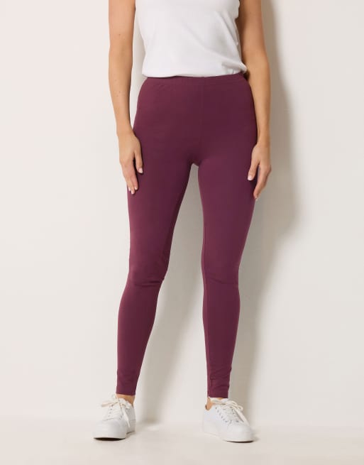 Long Tall Sally Cotton stretch leggings in red, 2 of 4