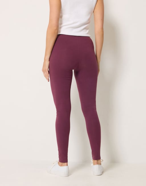 Long Tall Sally Cotton stretch leggings in red, 3 of 4