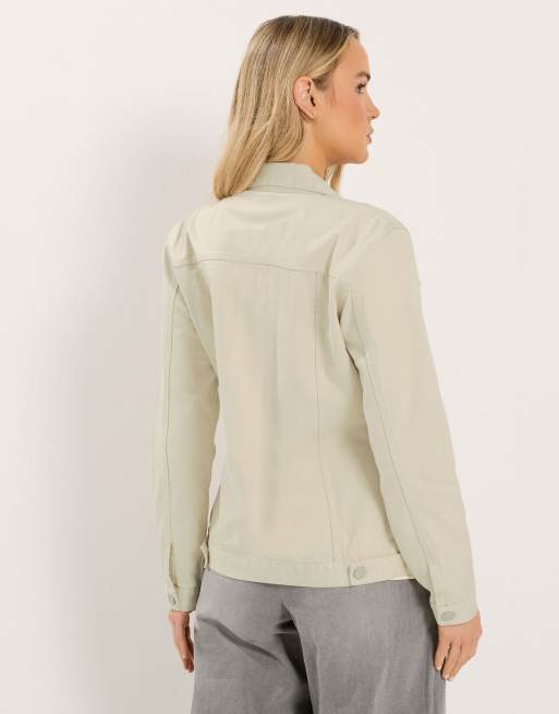 Long Tall Sally Denim jacket in ivory, 3 of 4