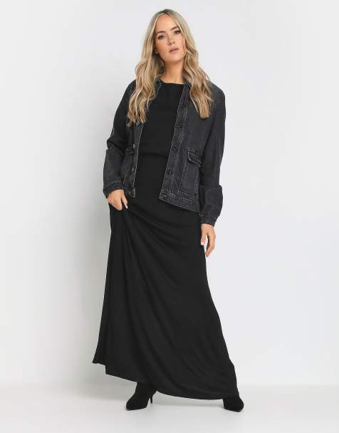 Long Tall Sally Fit & flare maxi skirt in black - view 1