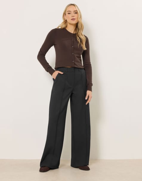 Long Tall Sally Formal wide leg trousers in black - view 1
