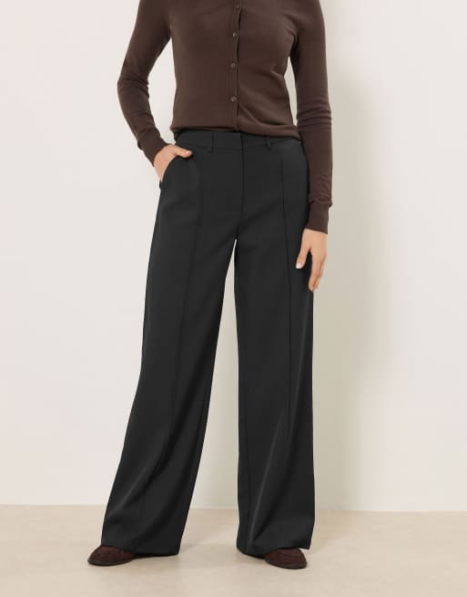 Long Tall Sally Formal wide leg trousers in black, 2 of 4