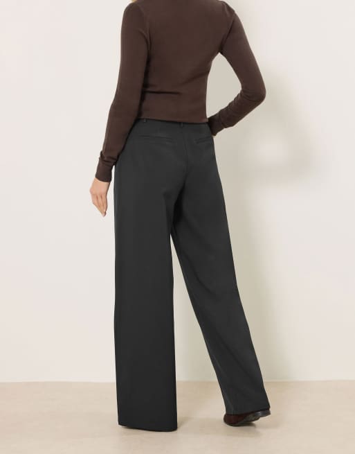 Long Tall Sally Formal wide leg trousers in black, 3 of 4