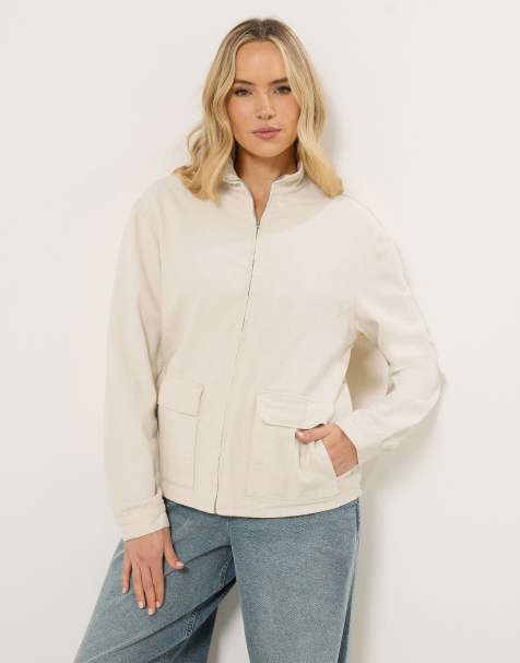 Long Tall Sally Funnel neck jacket in ivory