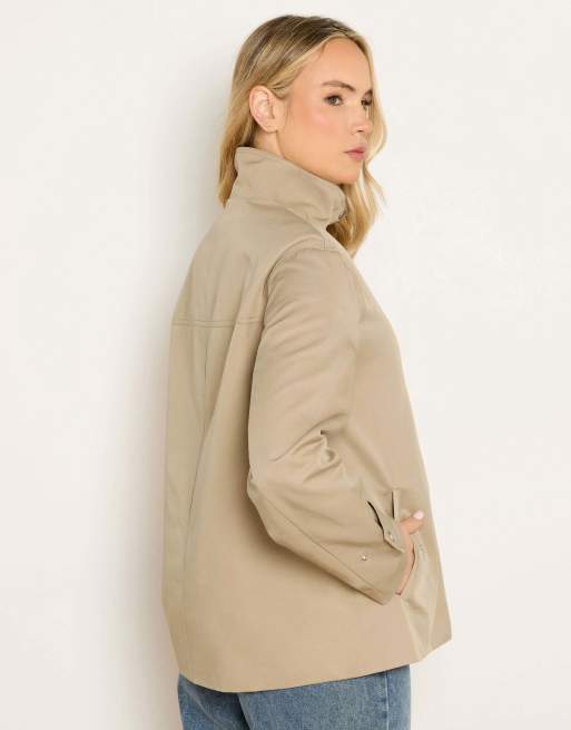 Long Tall Sally Funnel neck jacket in natural, 4 of 4