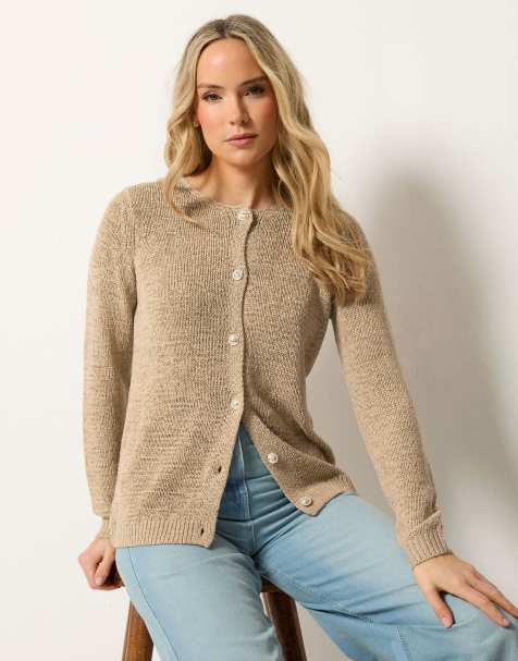 Long Tall Sally Knitted cardigan in natural - view 1