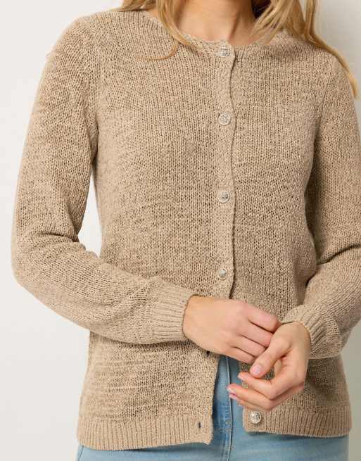 Long Tall Sally Knitted cardigan in natural, 4 of 4