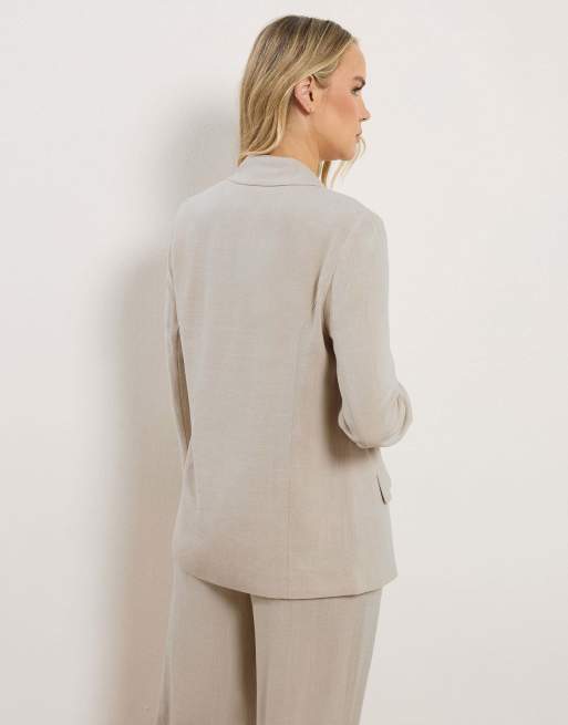 Long Tall Sally Linen blazer in natural, 4 of 4