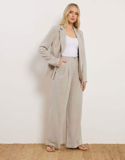 Long Tall Sally Linen co ord set in natural - view 1
