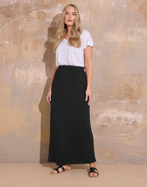 Long Tall Sally Maxi tube skirt in black