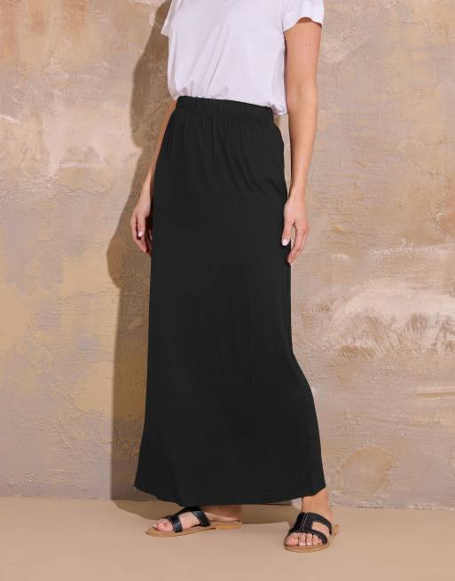 Long Tall Sally Maxi tube skirt in black, 4 of 4