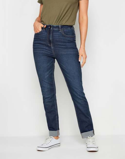 Long Tall Sally Mid wash cigarette jeans in blue, 2 of 4