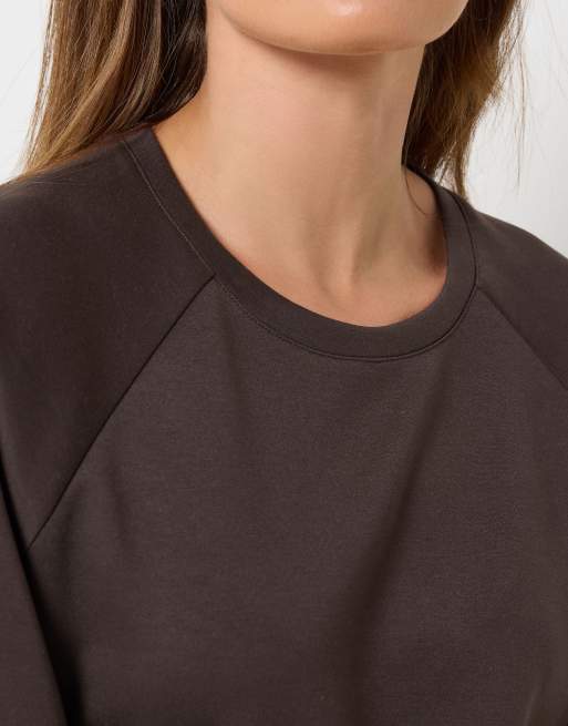 Long Tall Sally Premium crew neck sweatshirt in brown, 4 of 4