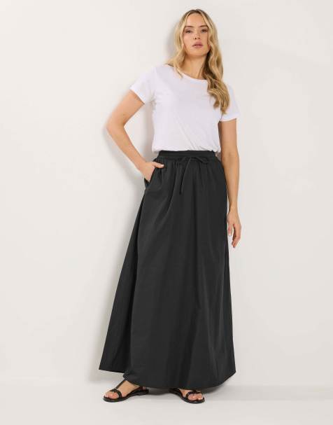 Long Tall Sally Pull on maxi skirt in black - view 1