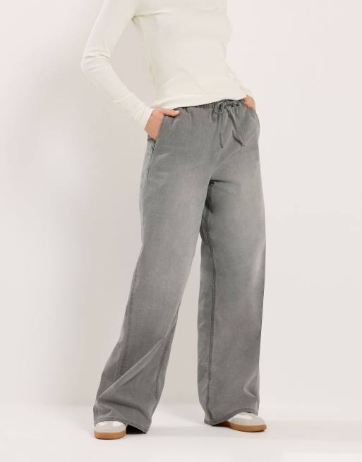 Long Tall Sally Pull on wide leg jeans in grey, 2 of 4