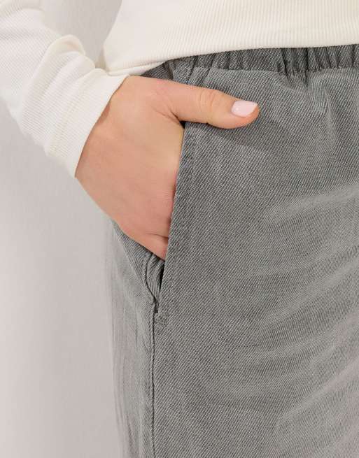 Long Tall Sally Pull on wide leg jeans in grey, 4 of 4