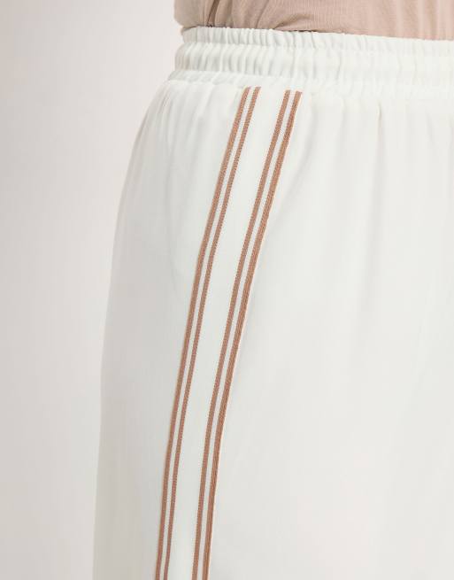 Long Tall Sally Side stripe wide leg trousers in ivory, 4 of 4