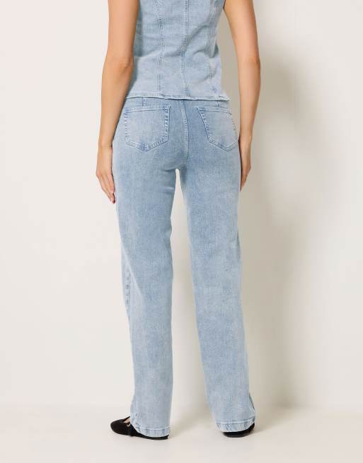 Long Tall Sally Straight leg jeans in blue, 3 of 4