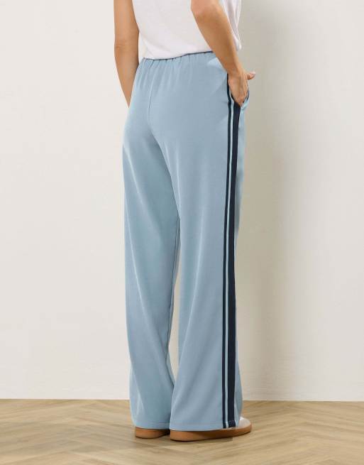 Long Tall Sally Stripe wide leg trousers in blue, 3 of 4