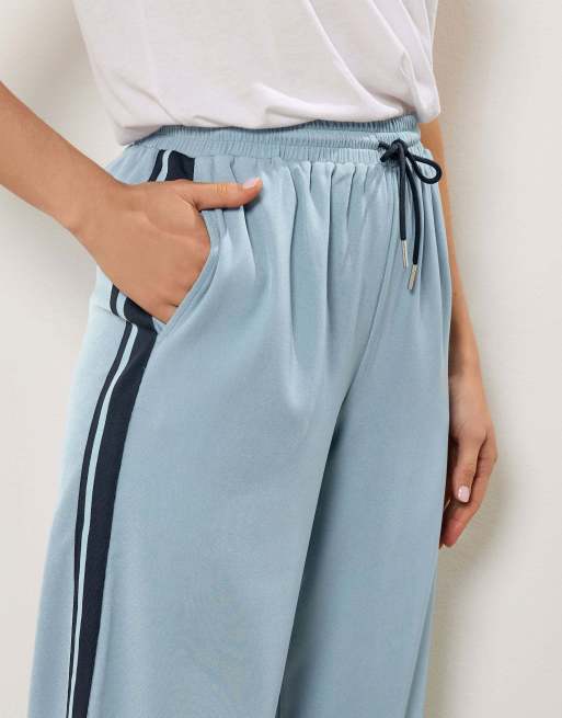 Long Tall Sally Stripe wide leg trousers in blue, 4 of 4