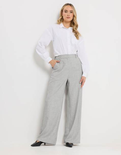 Long Tall Sally Tailored wide leg trousers in grey - view 1