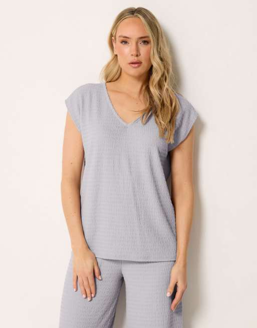 Long Tall Sally Textured top in grey, 3 of 4