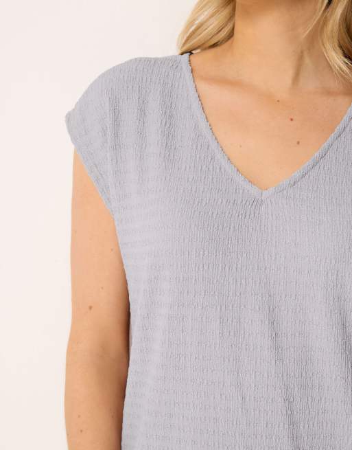 Long Tall Sally Textured top in grey, 4 of 4