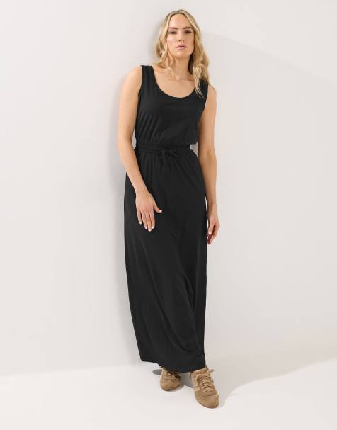 Long Tall Sally Tie waist maxi dress in black - view 1