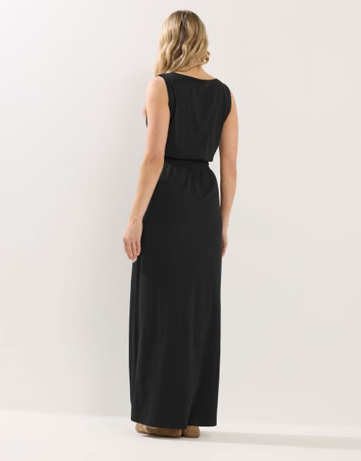 Long Tall Sally Tie waist maxi dress in black, 2 of 4