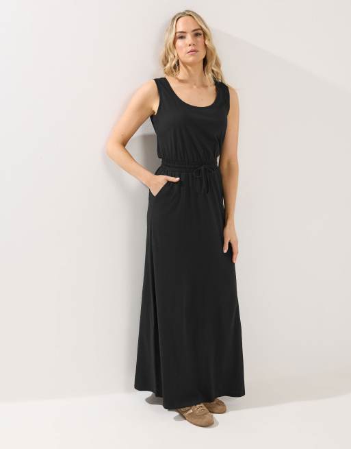 Long Tall Sally Tie waist maxi dress in black, 4 of 4