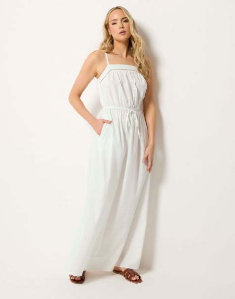 Long Tall Sally Tie waist maxi dress in white - view 1